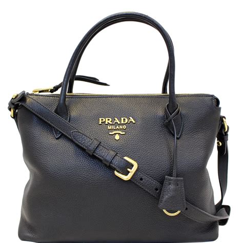 black prada leather shoulder bag